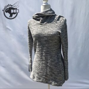 Merona marled grey cowl neck sweater xs/tp